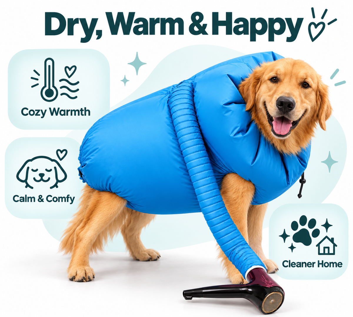 Portable Pet Drying & Coat Care System